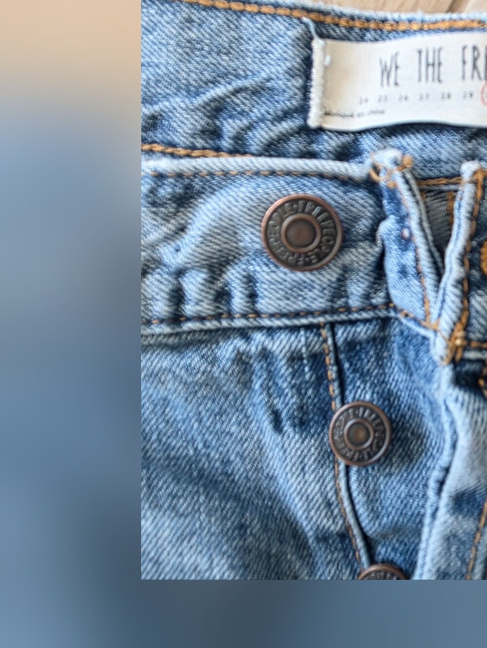 Free People Light Blue Denim Jeans - Classic Casual Fit